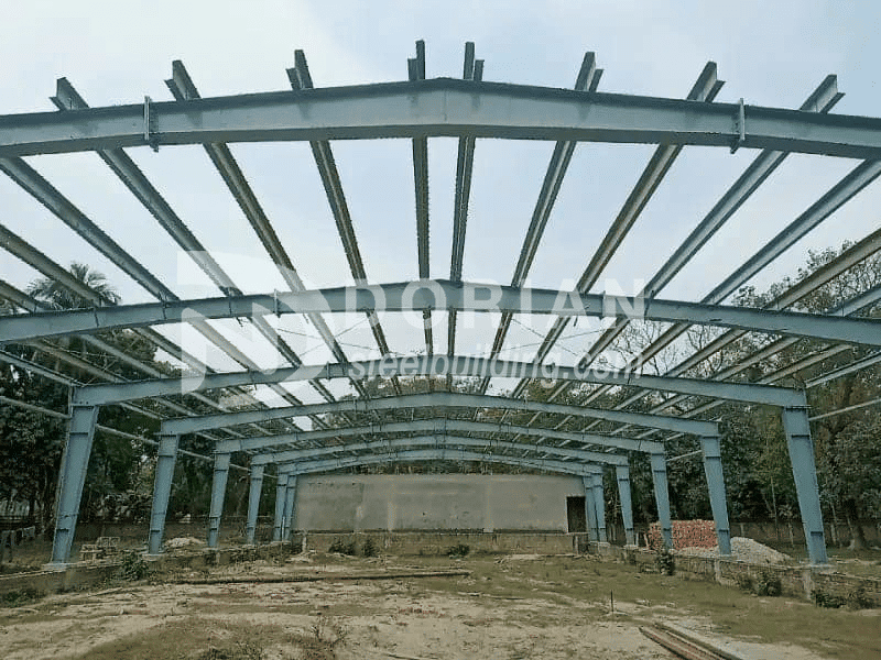 1050 Square Meters Steel Structure Parking Shed In Myanmar 2