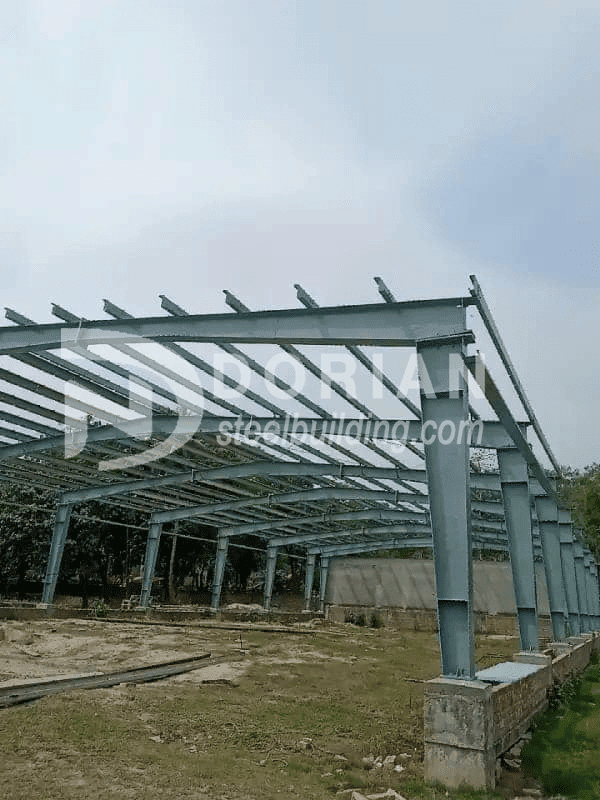 1050 Square Meters Steel Structure Parking Shed In Myanmar 3