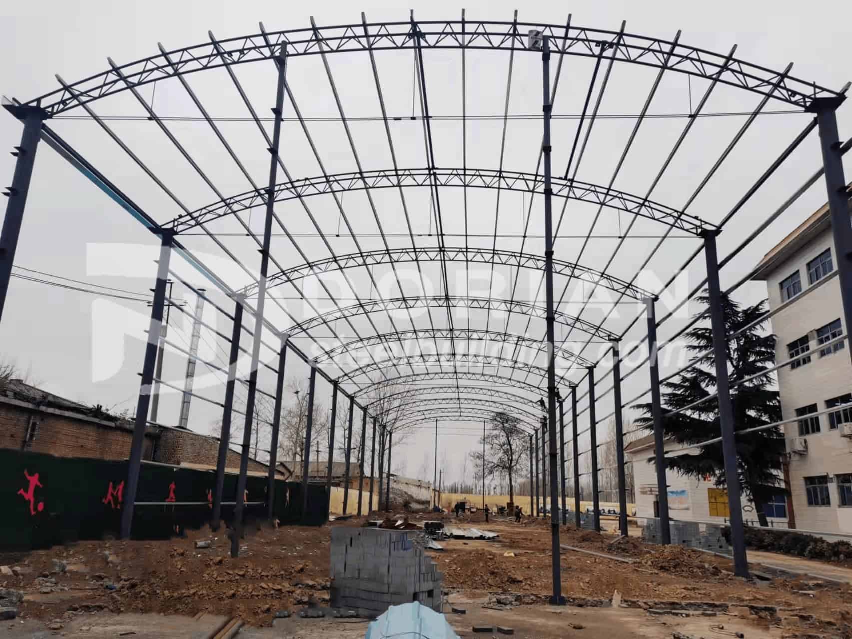 1260 Square Meters Steel Structure Commercial Building Kongfu school In Luoyang China 1