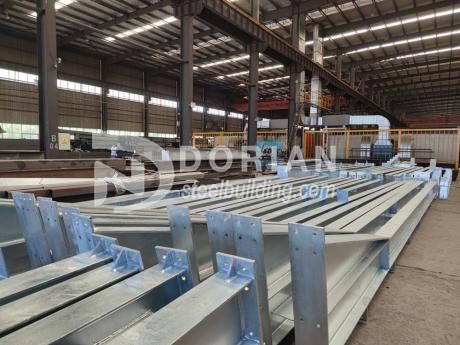 1000 Square Meter Hot Dipped Galvanized Steel Structure Warehouse In Germany 1
