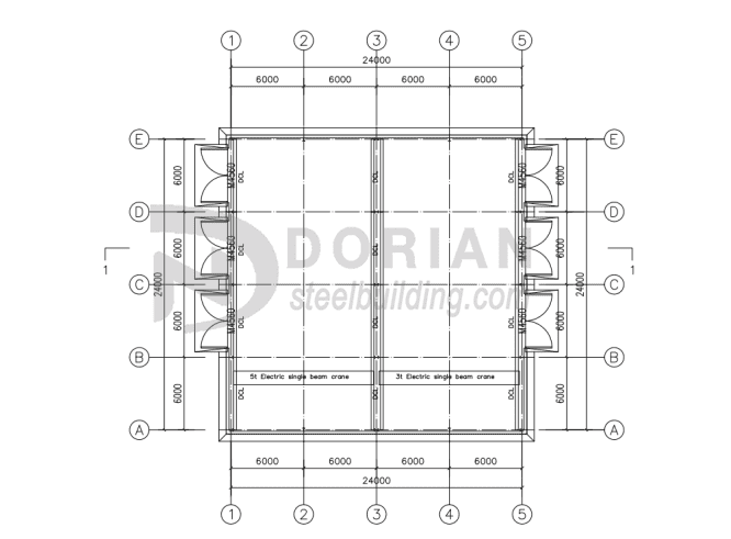 576 Square Meter Steel structure building in Mauritius 1