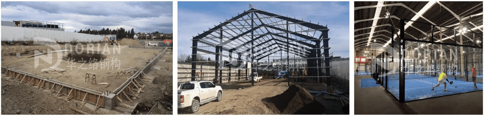 920 Square Meters Steel Structure Building-Tennis Court In Chile 3