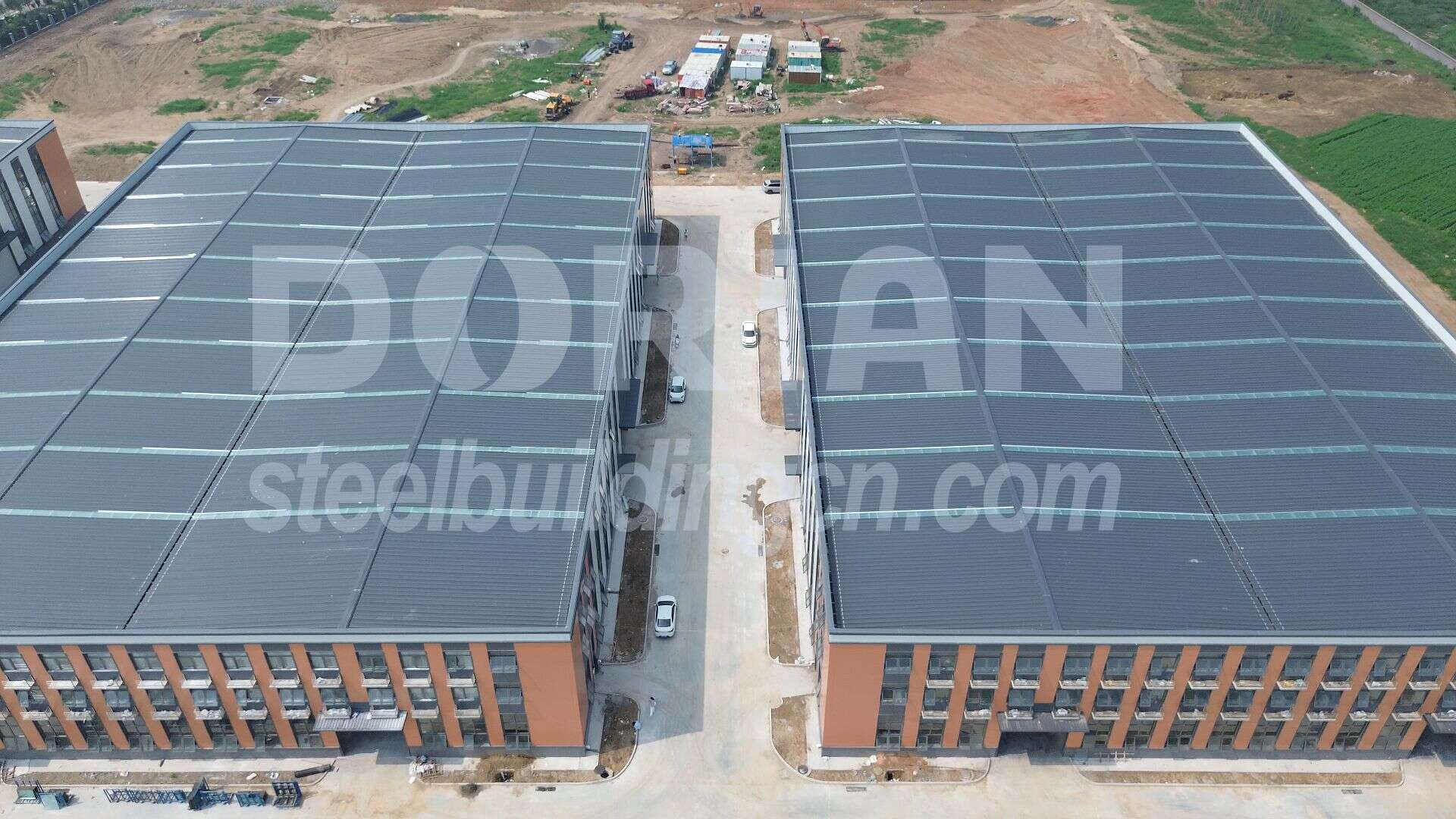 12500 Square Meters 3 Sets Steel Workshop In China 12