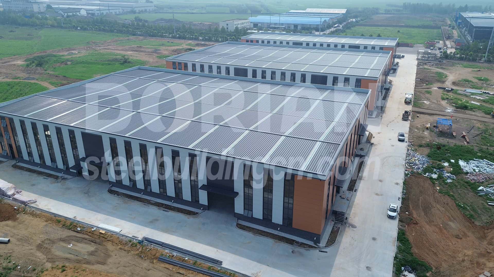 12500 Square Meters 3 Sets Steel Workshop In China 13