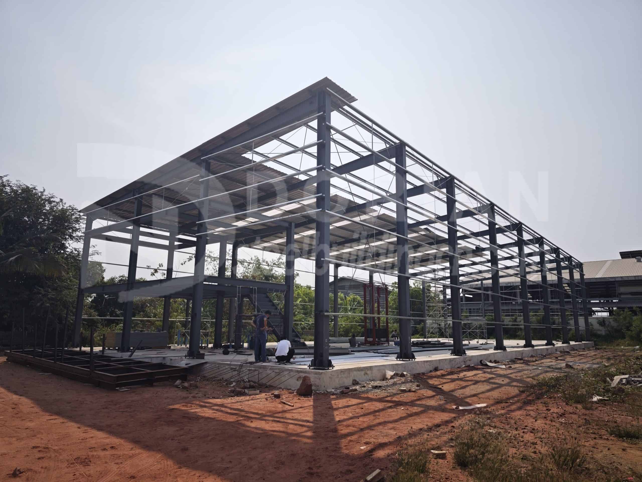 736 Square Meter Steel Structure Warehouse in Thailand 1