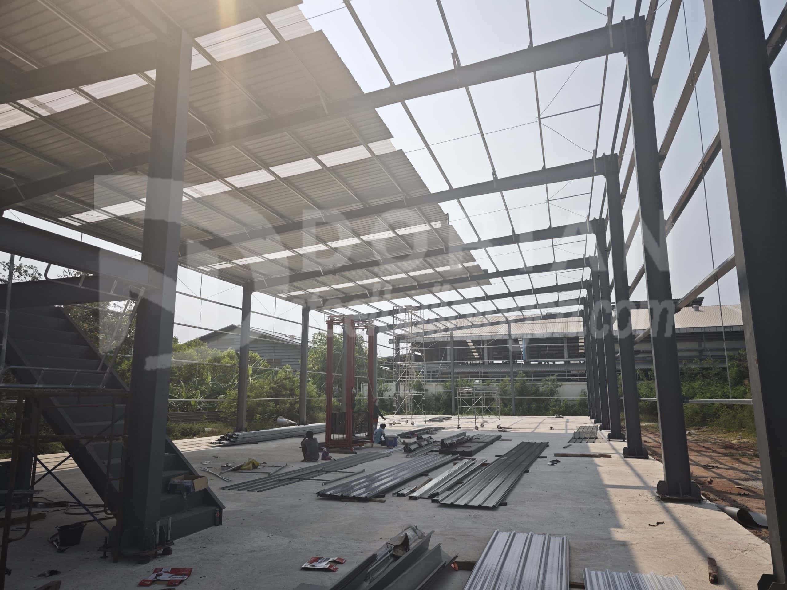 736 Square Meter Steel Structure Warehouse in Thailand 7