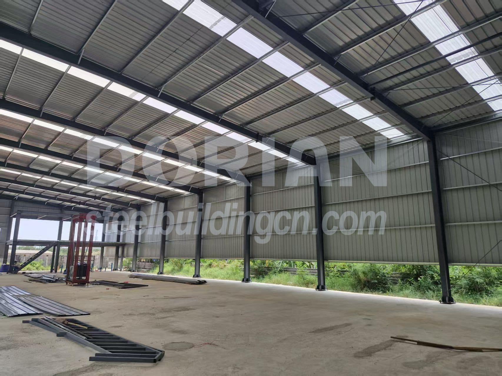 736 Square Meter Steel Structure Warehouse in Thailand 8