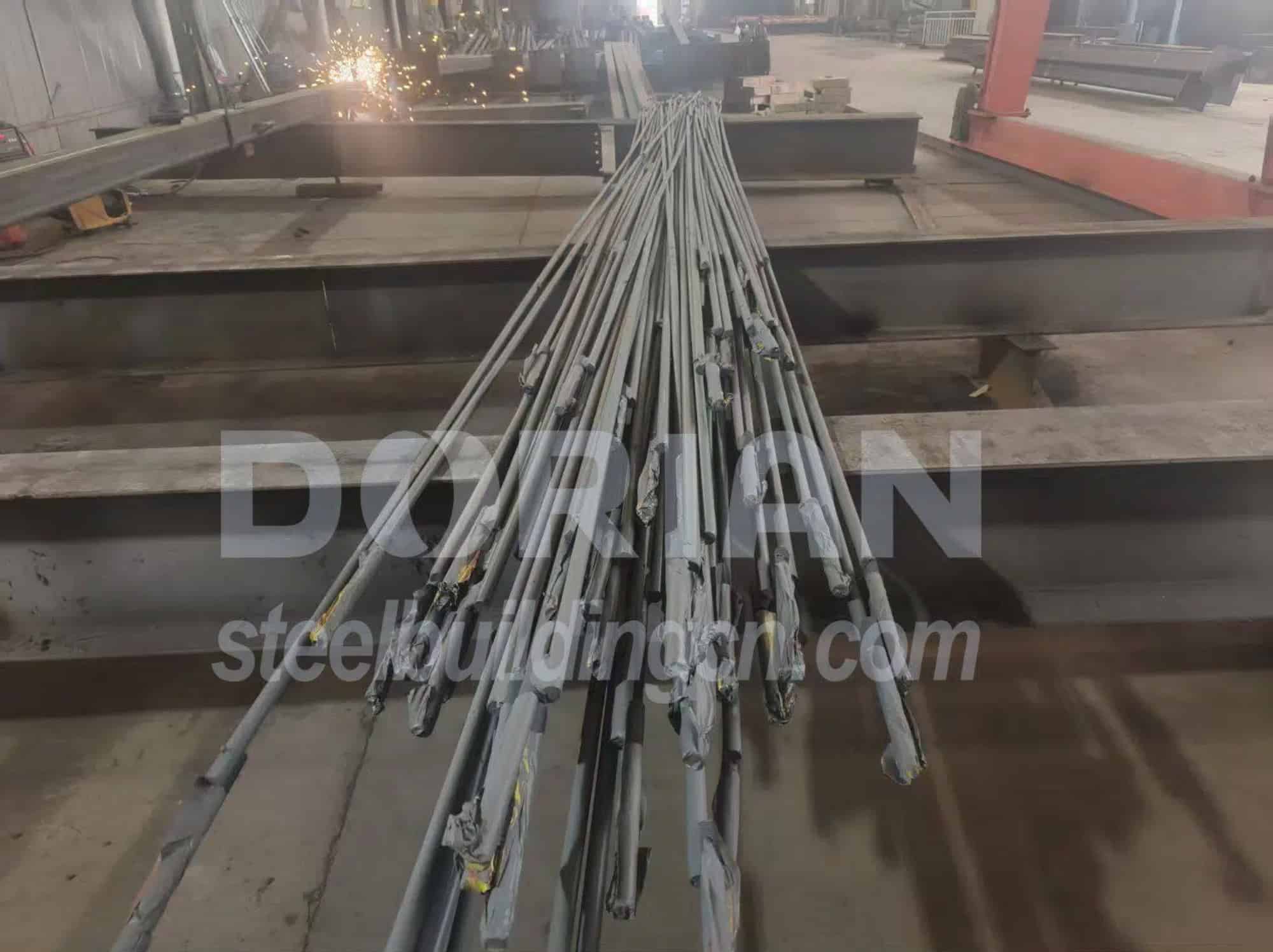 20X70X10m Steel Structure Project Has Finished Production And Waiting For Delivery 006
