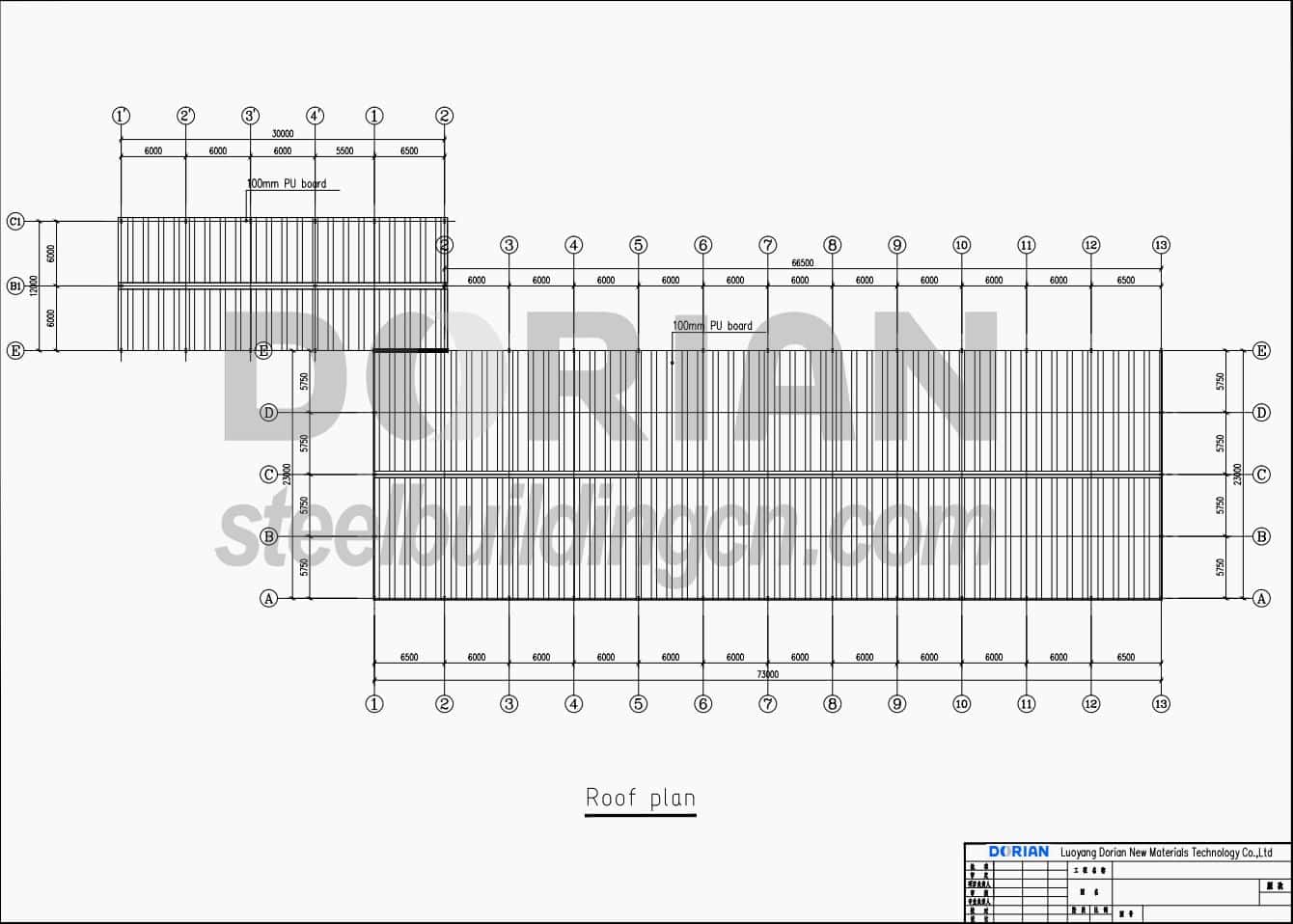 Steel Chicken House Roof Plan
