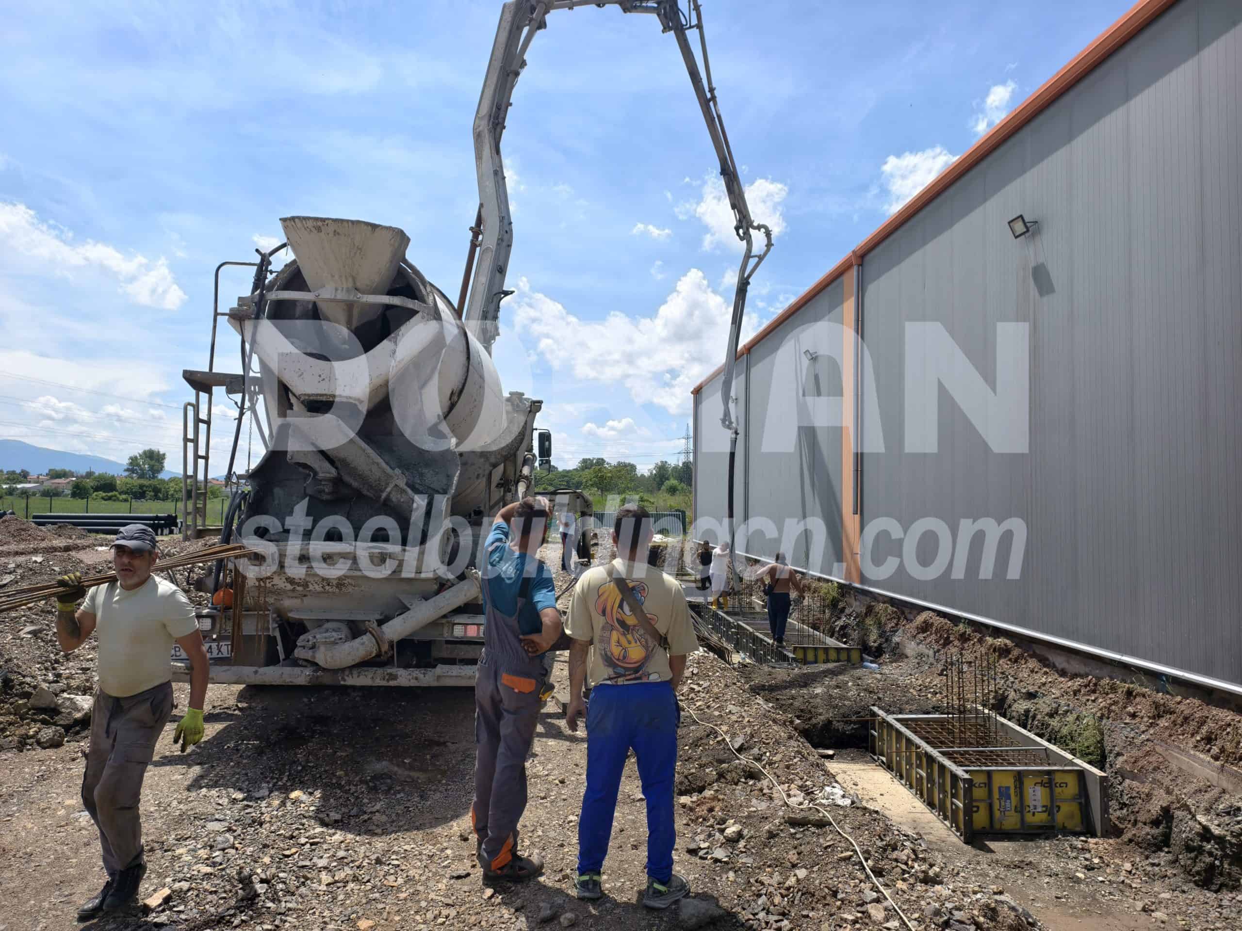 Steel Building Construction Site