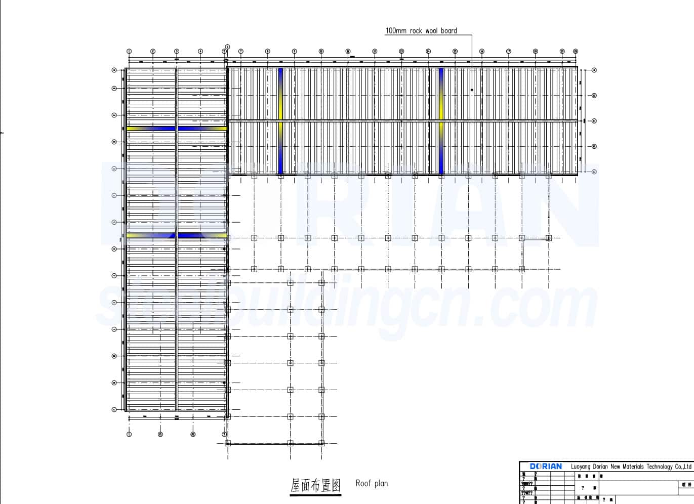 Steel Building Roof Plan