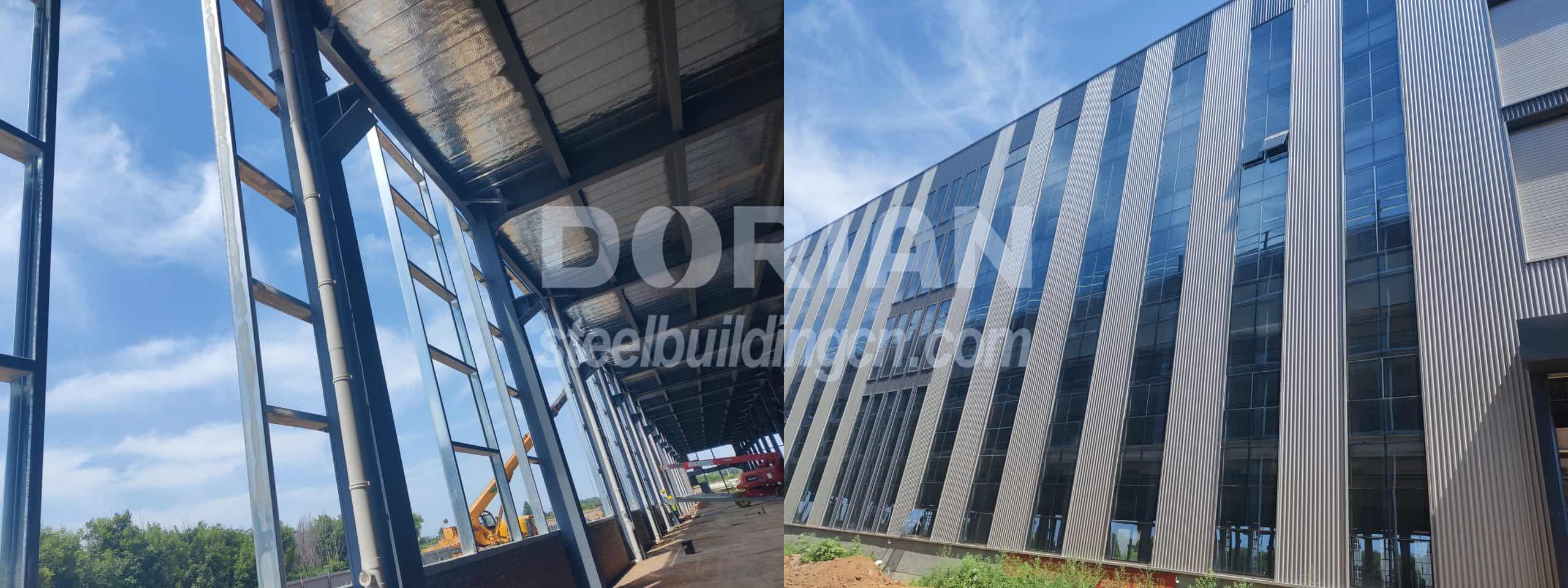 Modern Steel Office Building Exterior