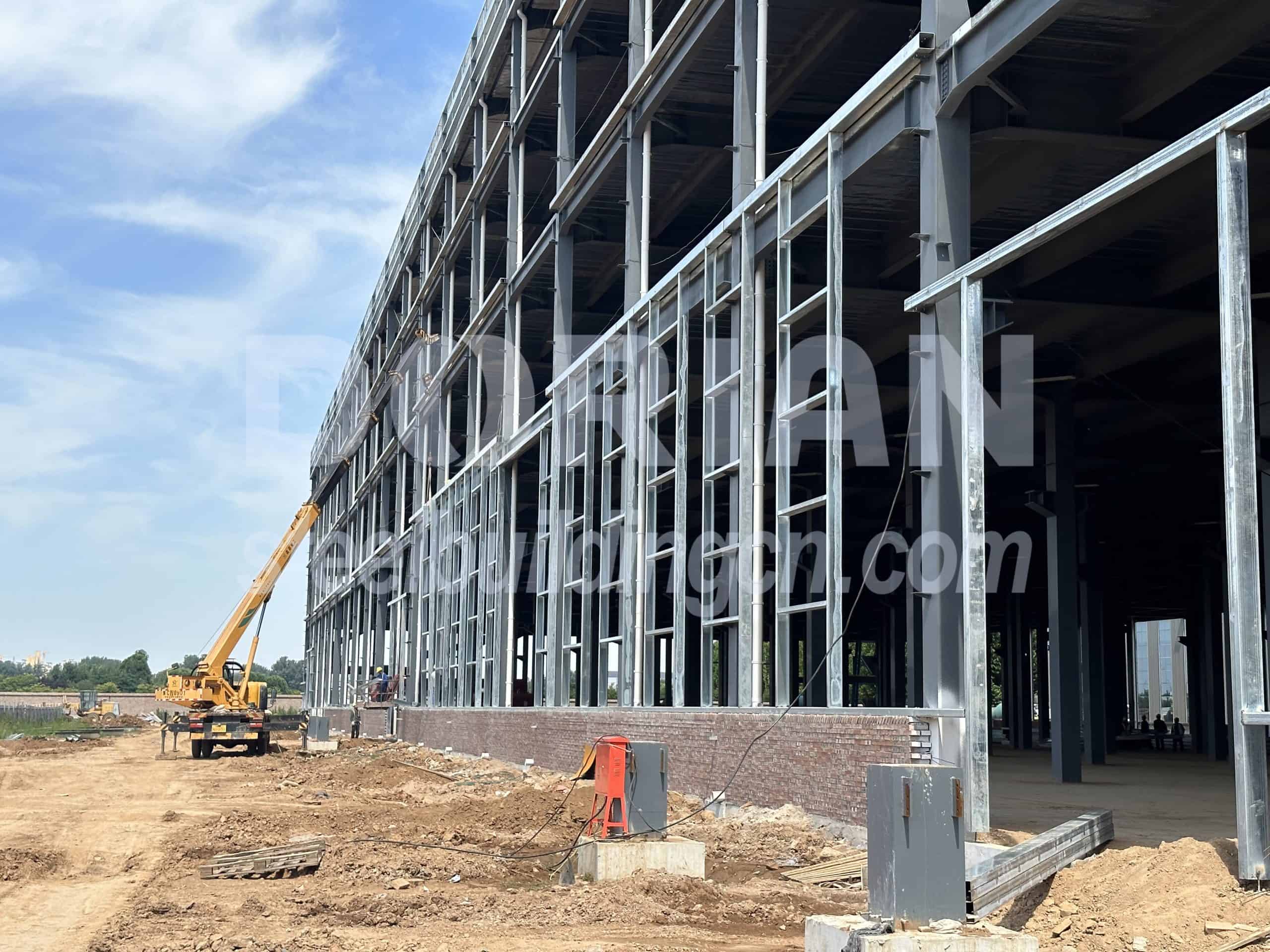 Steel Building Construction Site