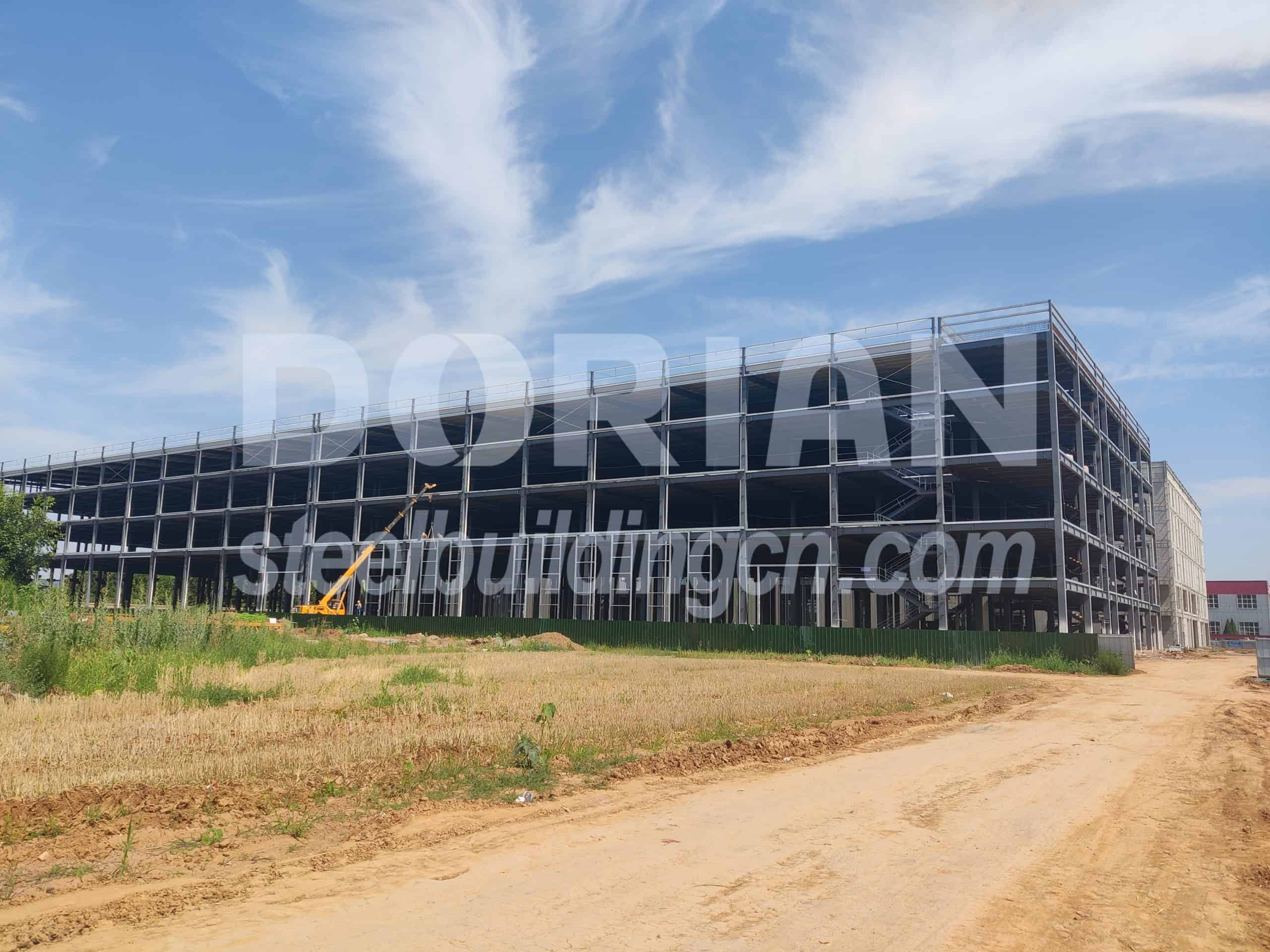 Steel Structure Office Building Under Construction