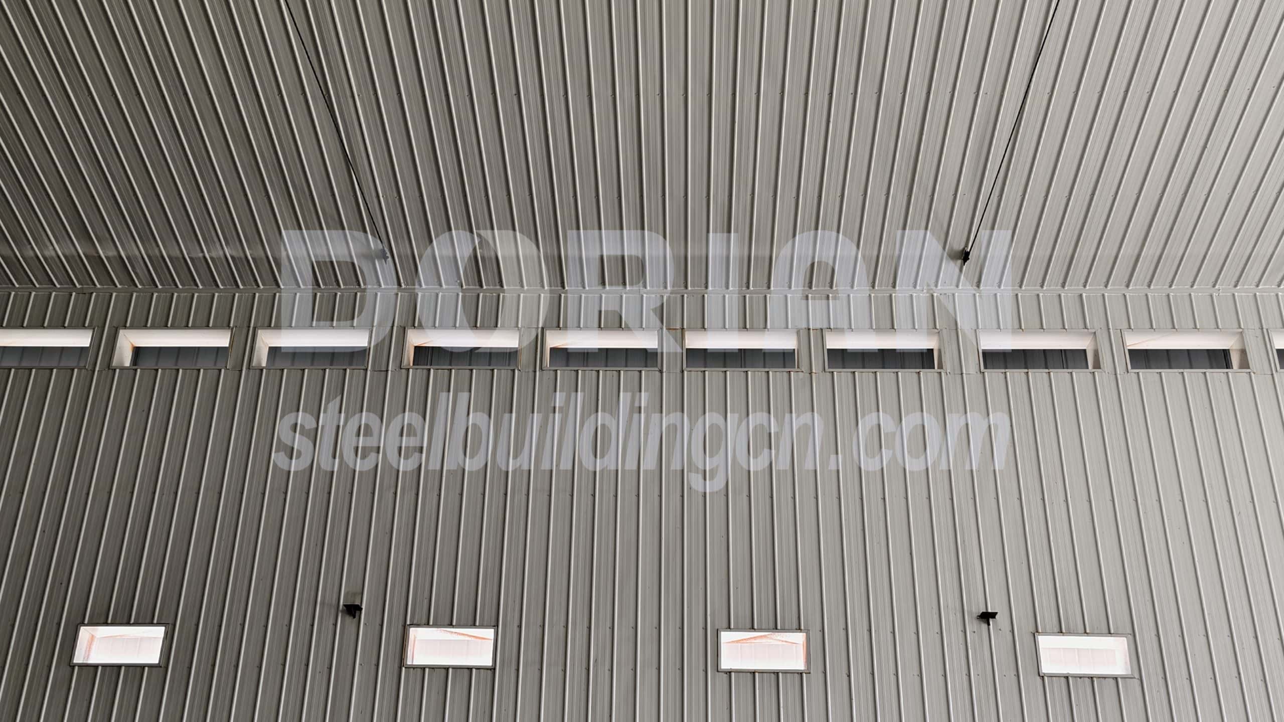 Steel Building Exterior with Logo