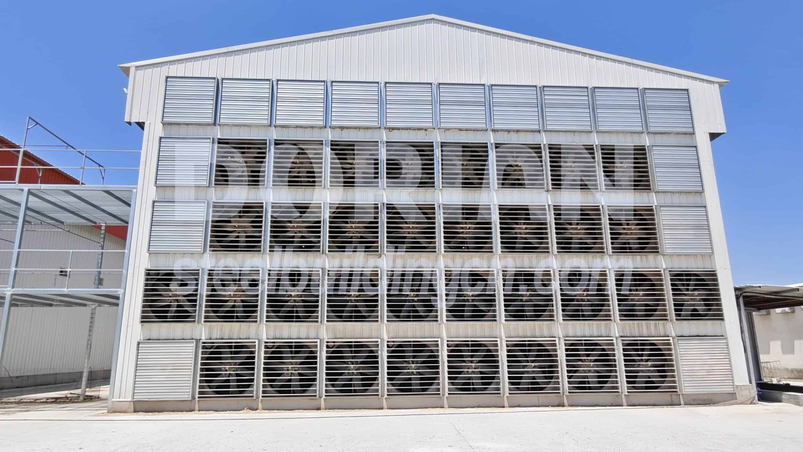 Large Industrial Steel Building with Ventilation
