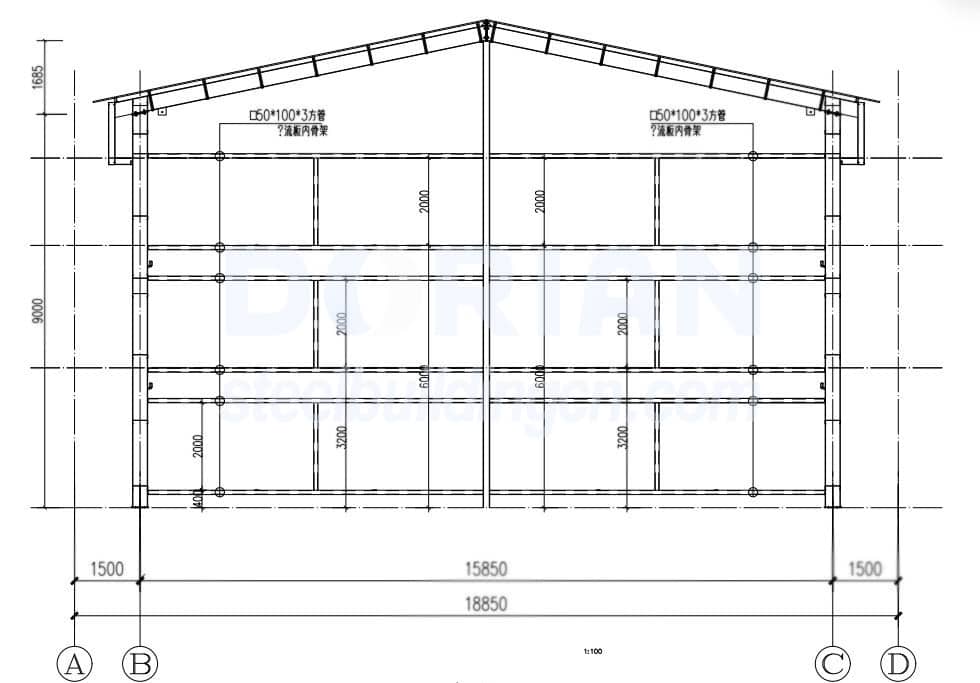 L-Shaped Warehouse Structural Design