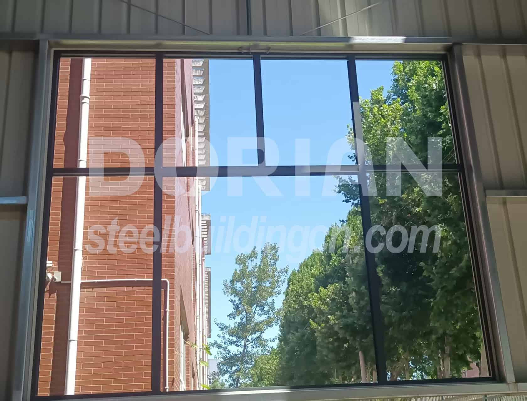 Steel Building with Large Window View