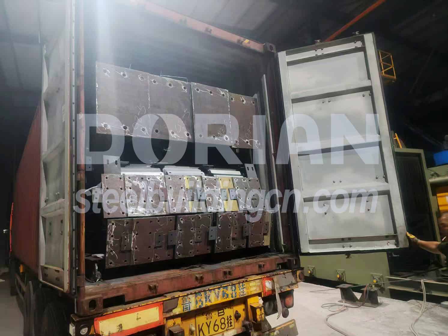 Steel Structure Components in Container