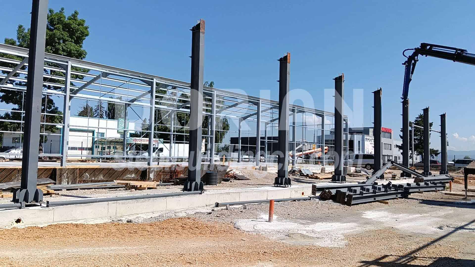 Steel Structure Warehouse Construction Site