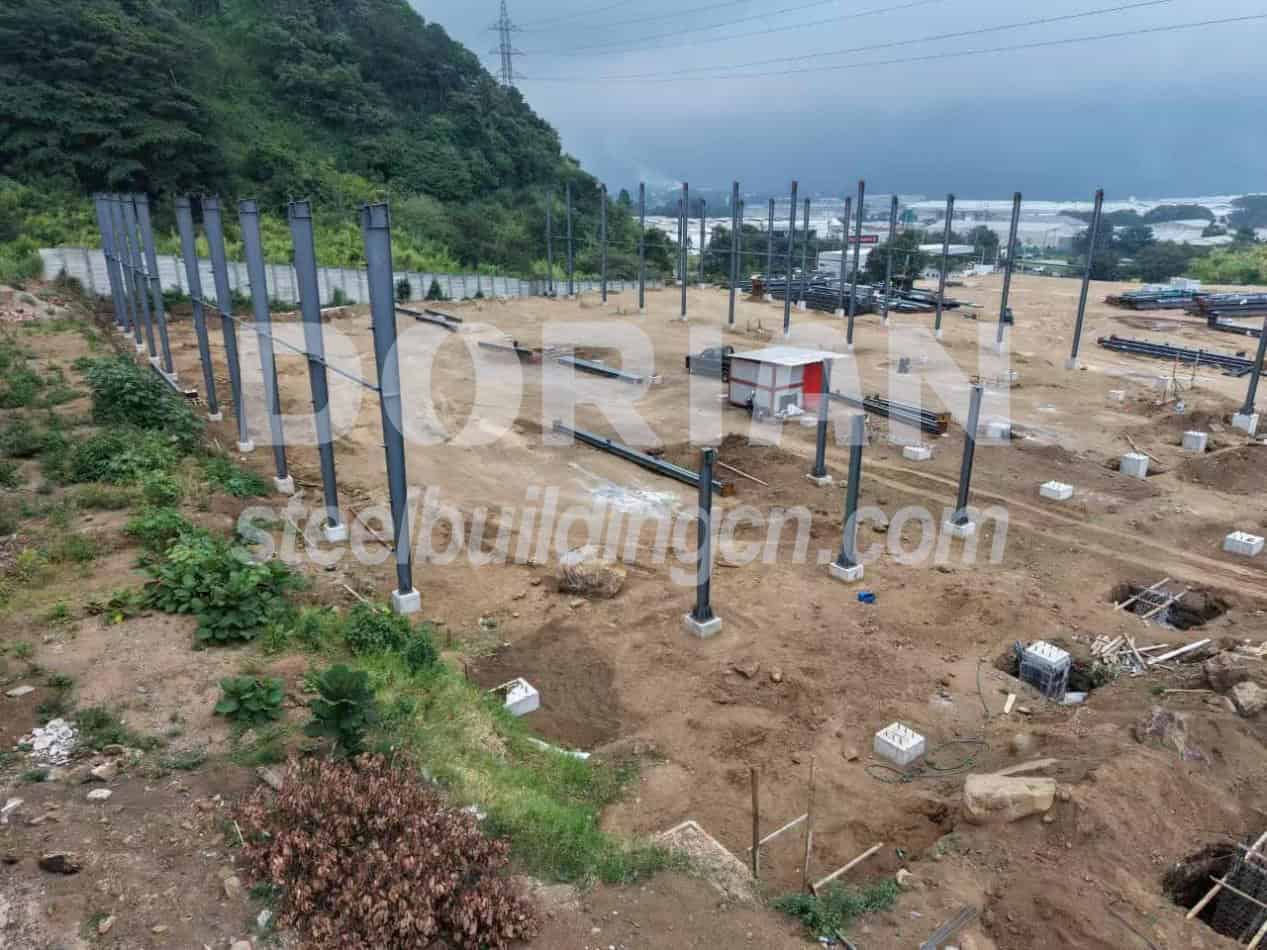 Steel Structure Warehouse Construction Site