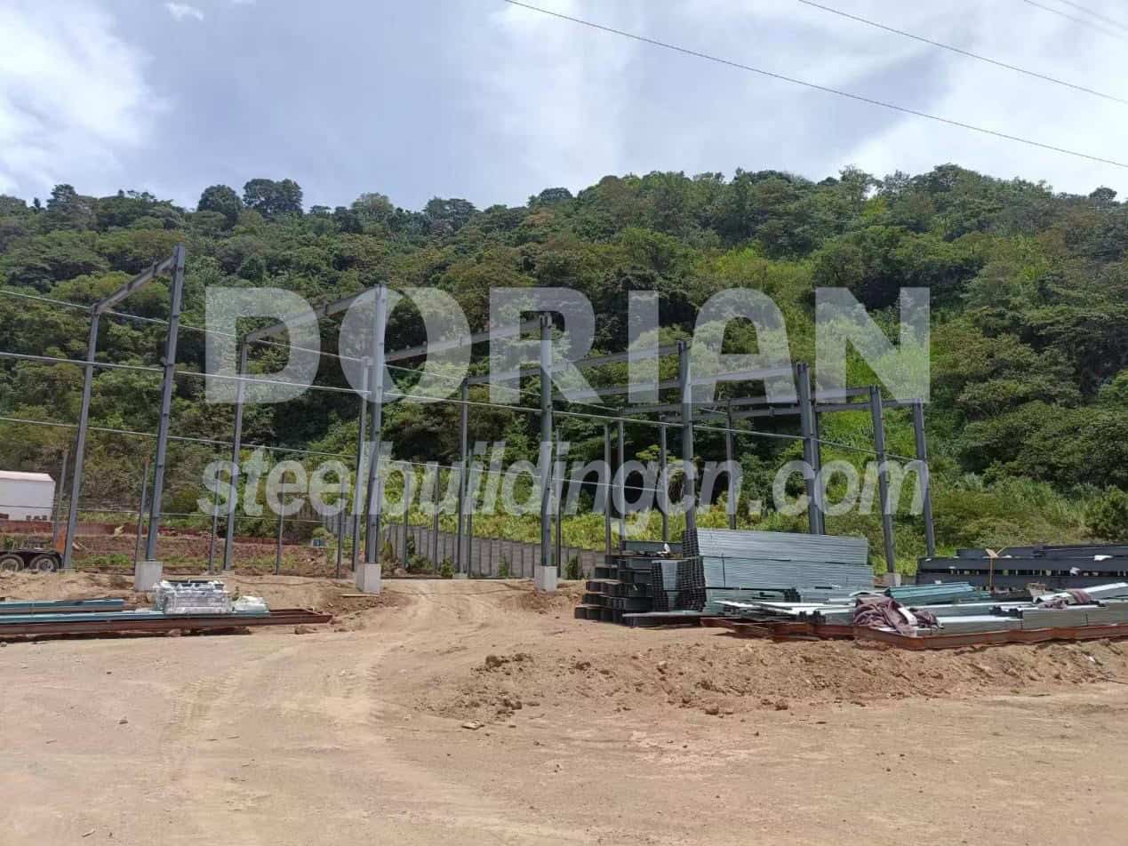 Steel Structure Warehouse Construction Site
