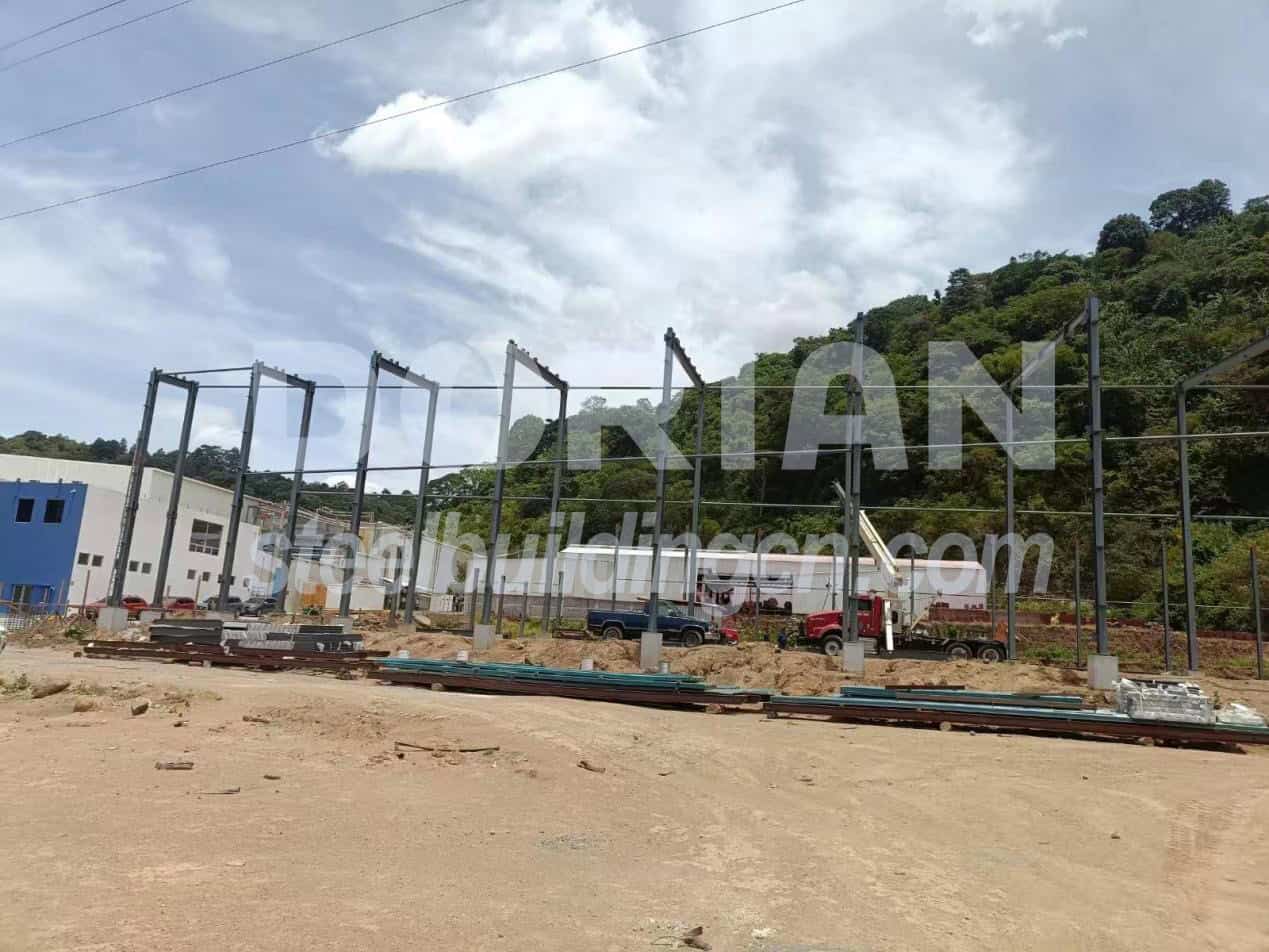 Steel Structure Warehouse Construction Site
