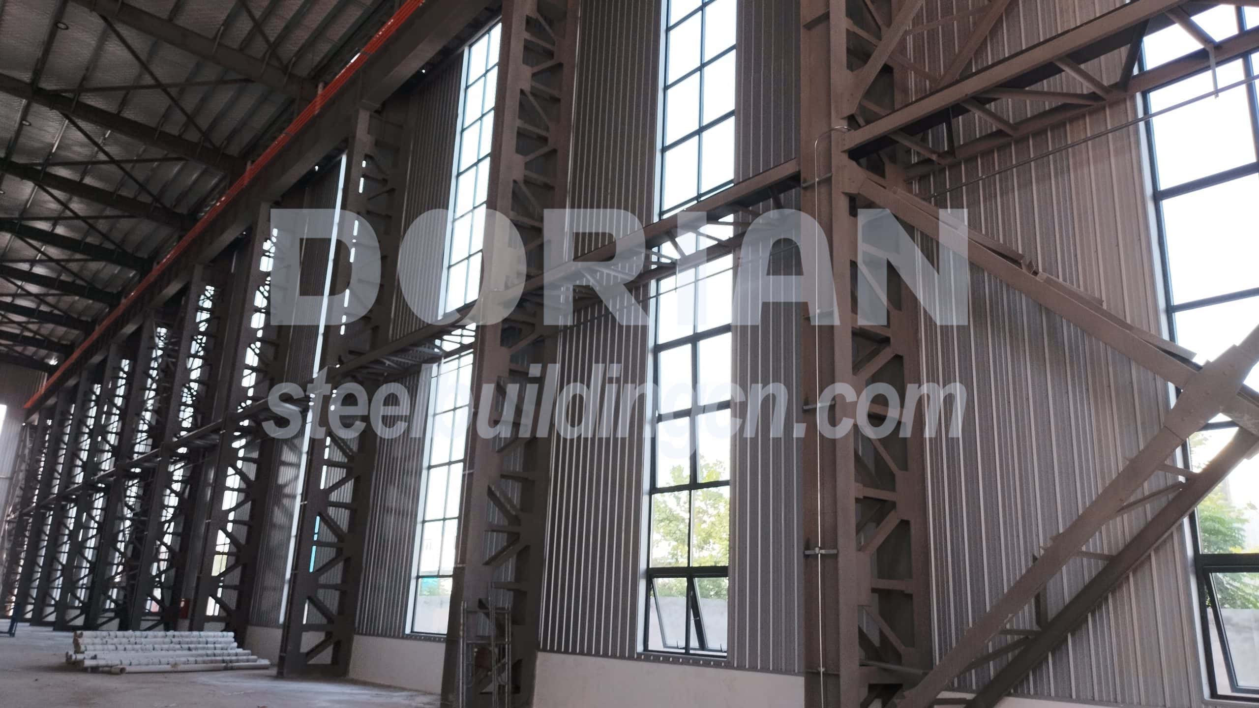 Large Overhead Crane in Steel Warehouse