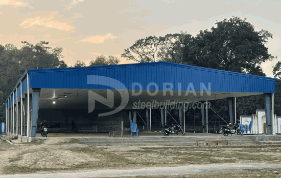 1050 Square Meters Steel Structure Parking Shed In Myanmar 1