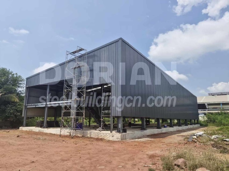 736 Square Meter Steel Structure Warehouse in Thailand 00