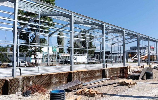 Steel Building in Bulgaria Construction Site