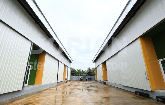 Truss Steel Structure Warehouse with 2 Sets 1000m2 in Thailand 1