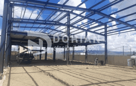 900 Square Meters Steel Structure Garage With Office In Mauritius 3